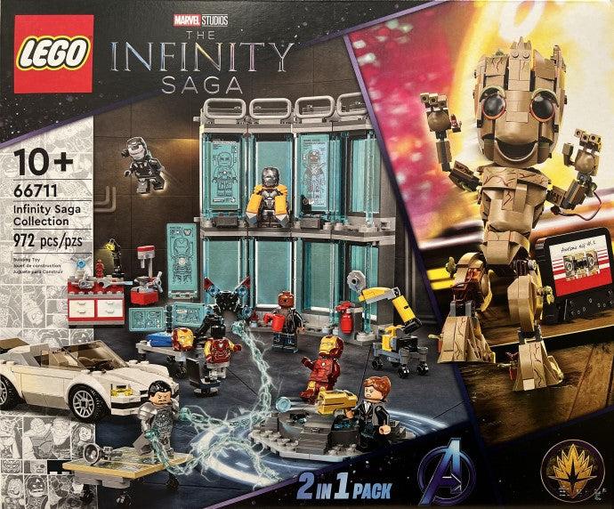 66711 Super Heroes Bundle Pack, Iron Man 2 and Guardians of the Galaxy Vol.2, 2 in 1 Pack (Sets 76216 and 76217) - Infinity Saga Collection