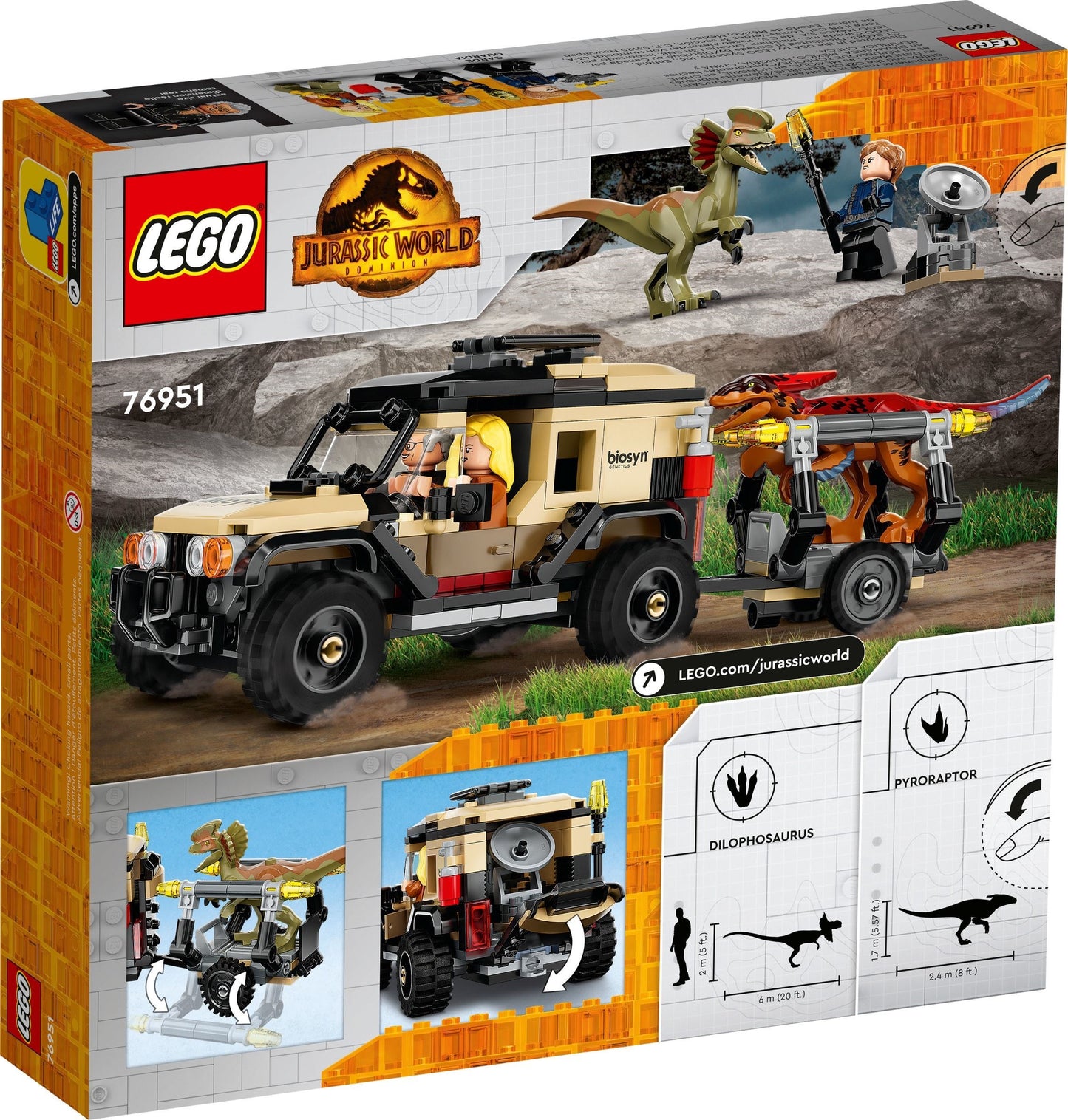 76951 Pyroraptor & Dilophosaurus Transport